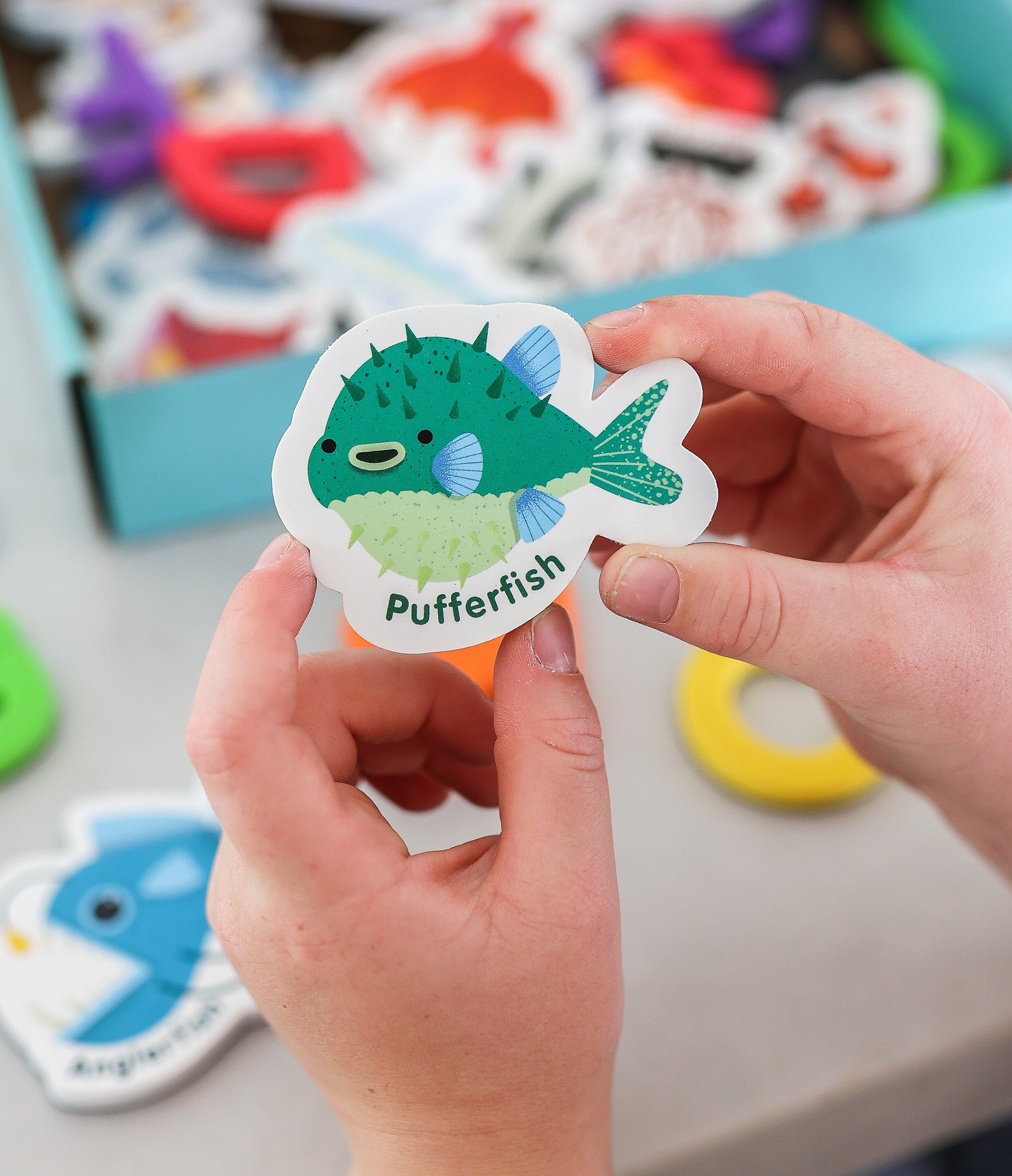 Curious Columbus Magnetic Sea Creatures and Letters – 52 Piece Alphabet & Ocean Magnet Set