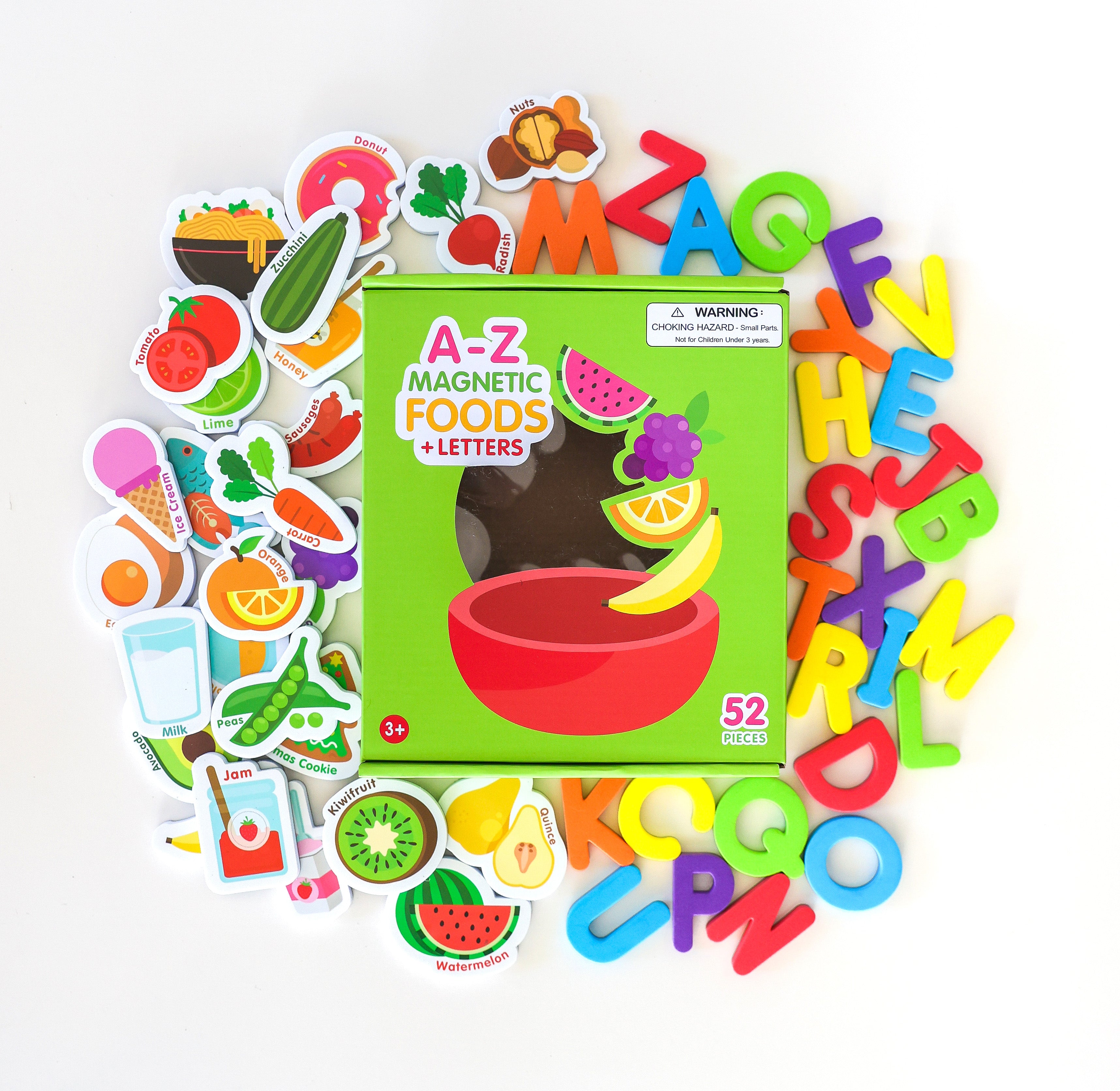 Curious columbus toddler fridge magnets, food fruit and veg theme refrigerator magnets healthy eating fussy eater alphabet magnets vertical white board magnetic board