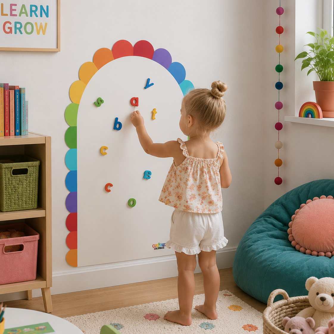 Curious Columbus Magnetic Wall Decal - Peel & Play Design