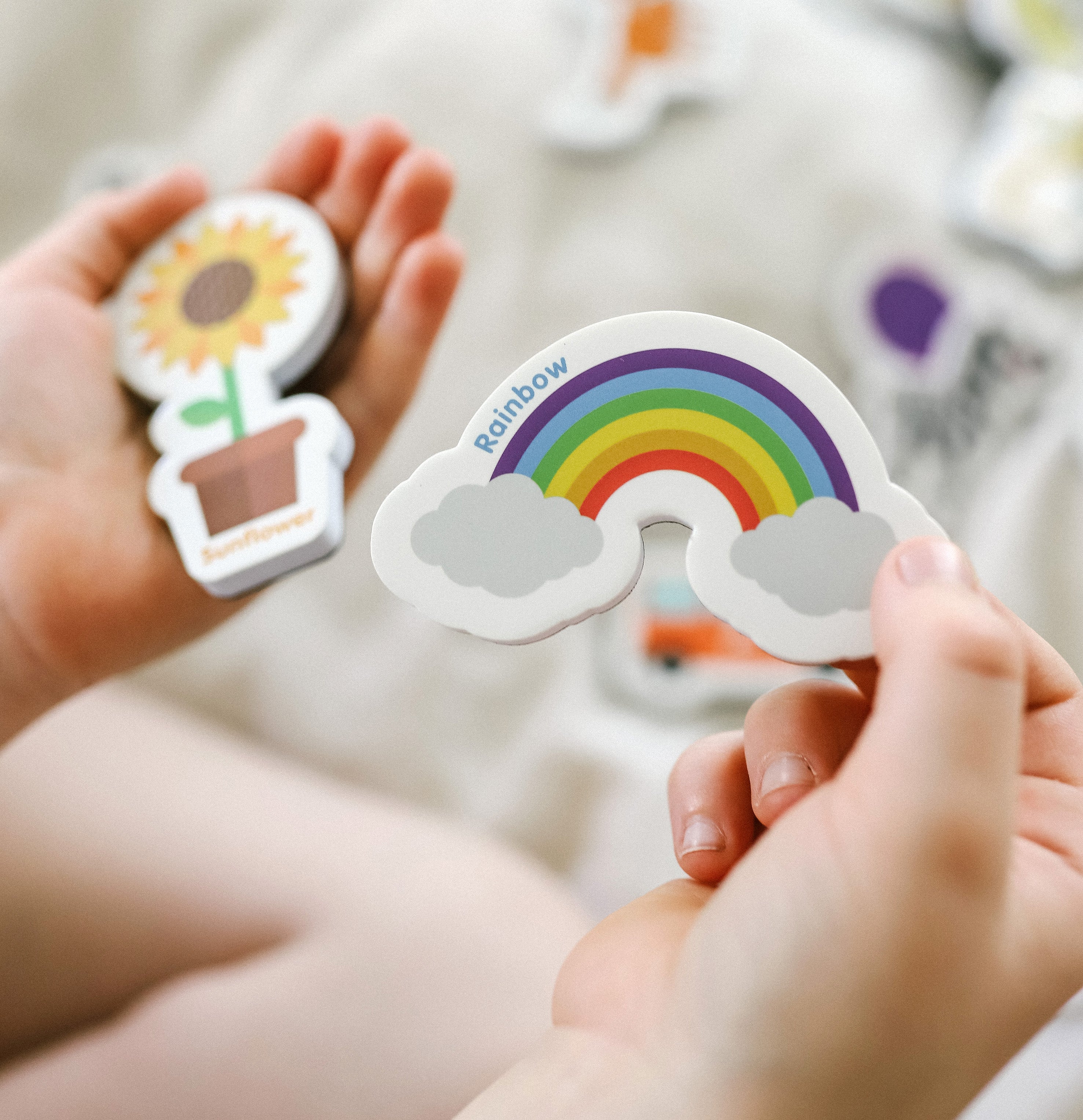 Curious Columbus Magnetic Objects and Letters – 78 Piece Alphabet & Object Magnet Set