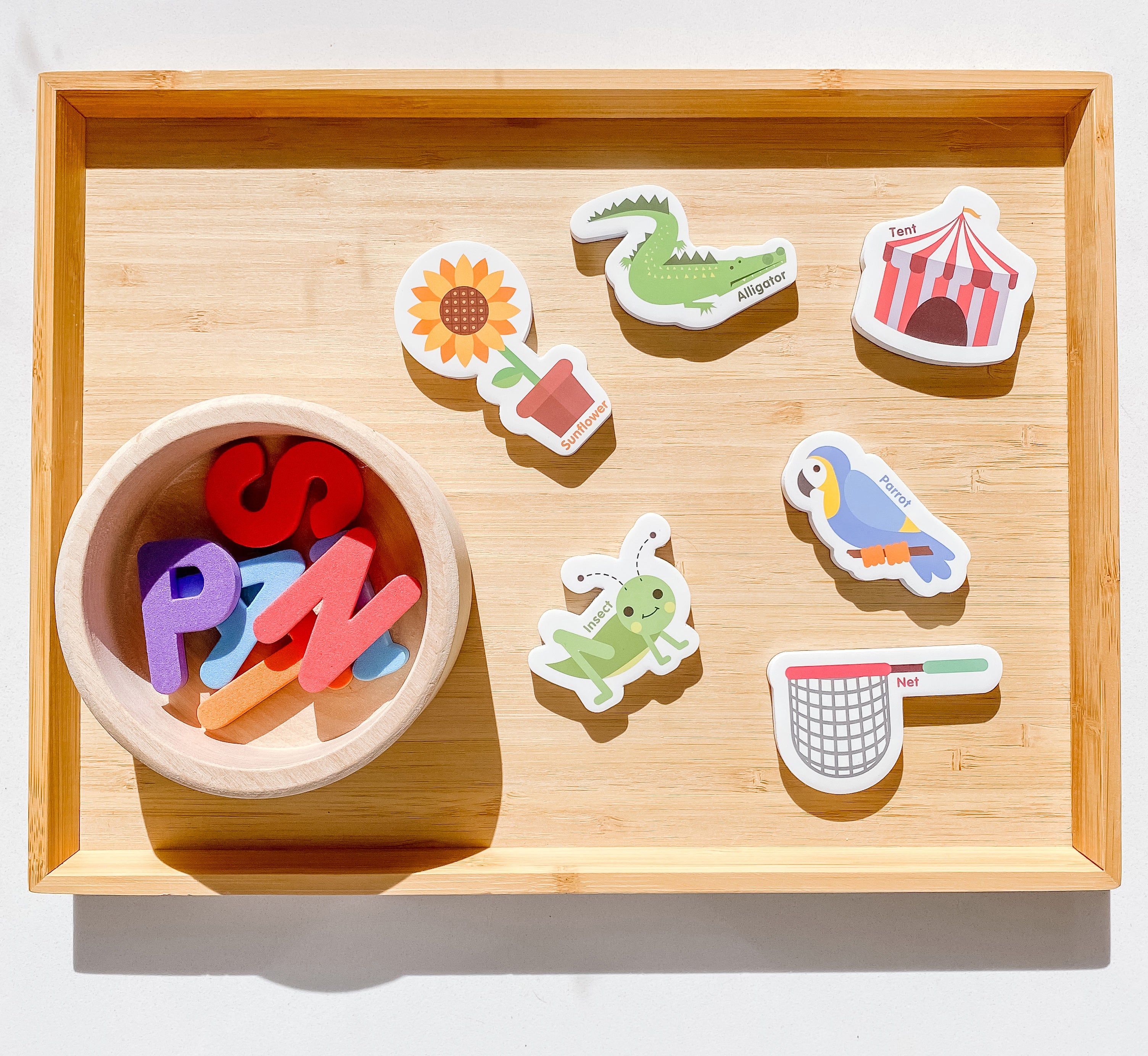 Curious Columbus Magnetic Objects and Letters – 78 Piece Alphabet & Object Magnet Set