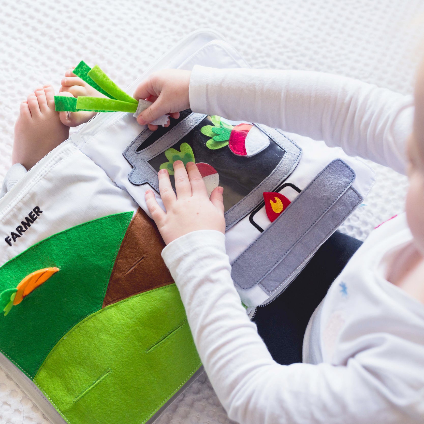 Curious Columbus Fabric Activity Book – When I Grow Up – Interactive Soft People & Professions Book