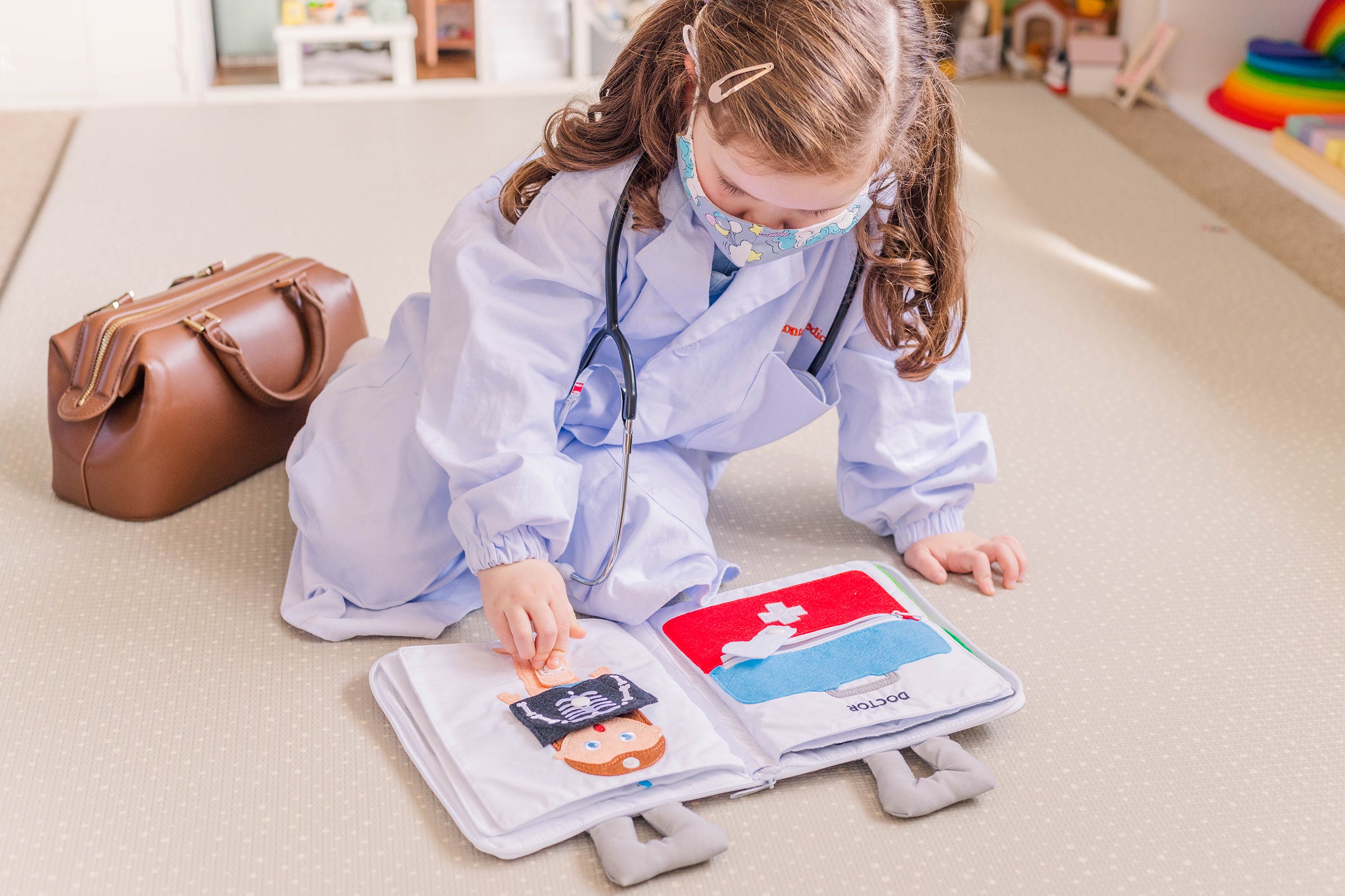 Curious Columbus Fabric Activity Book – When I Grow Up – Interactive Soft People & Professions Book