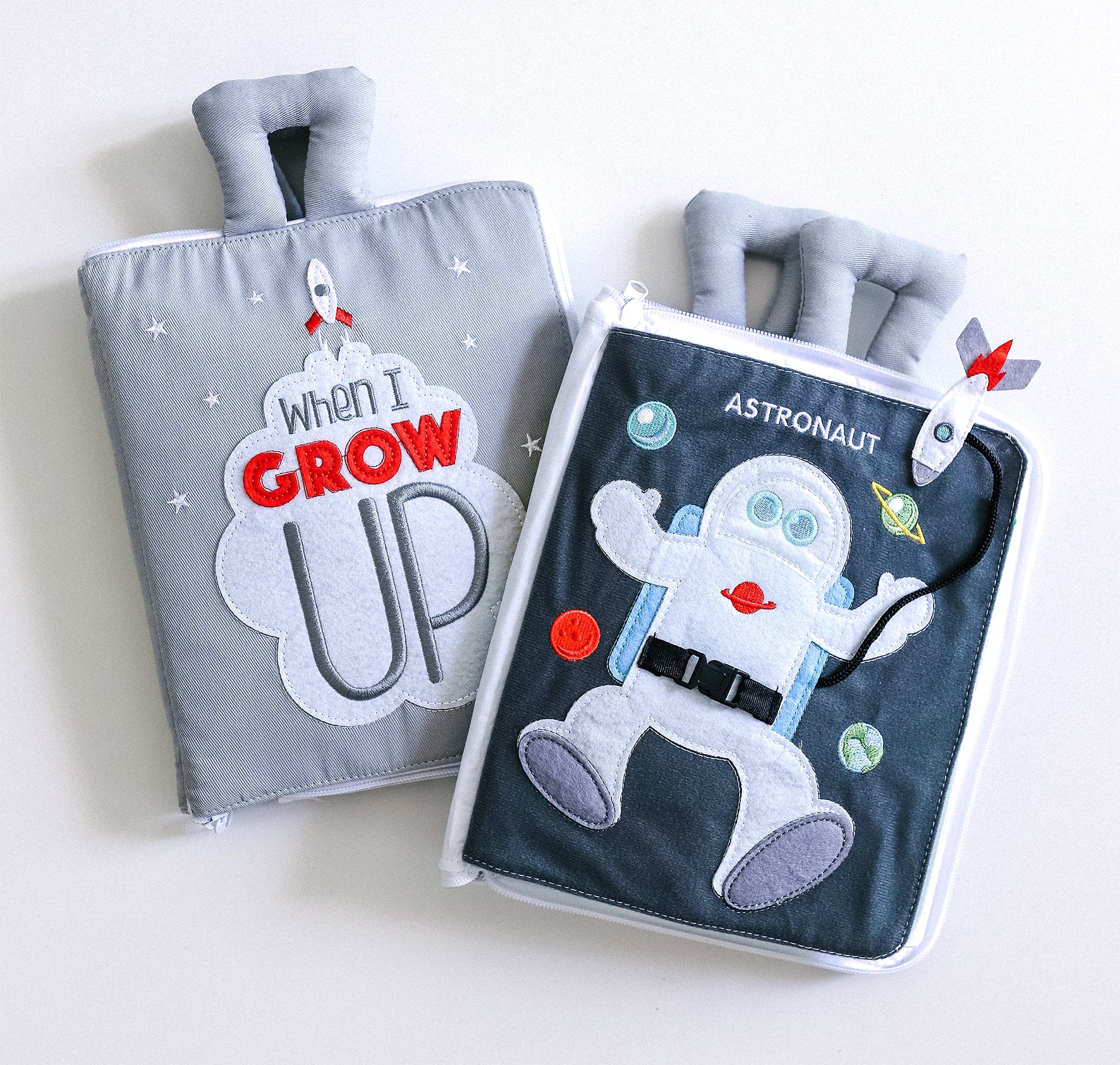 Curious Columbus Fabric Activity Book – When I Grow Up – Interactive Soft People & Professions Book
