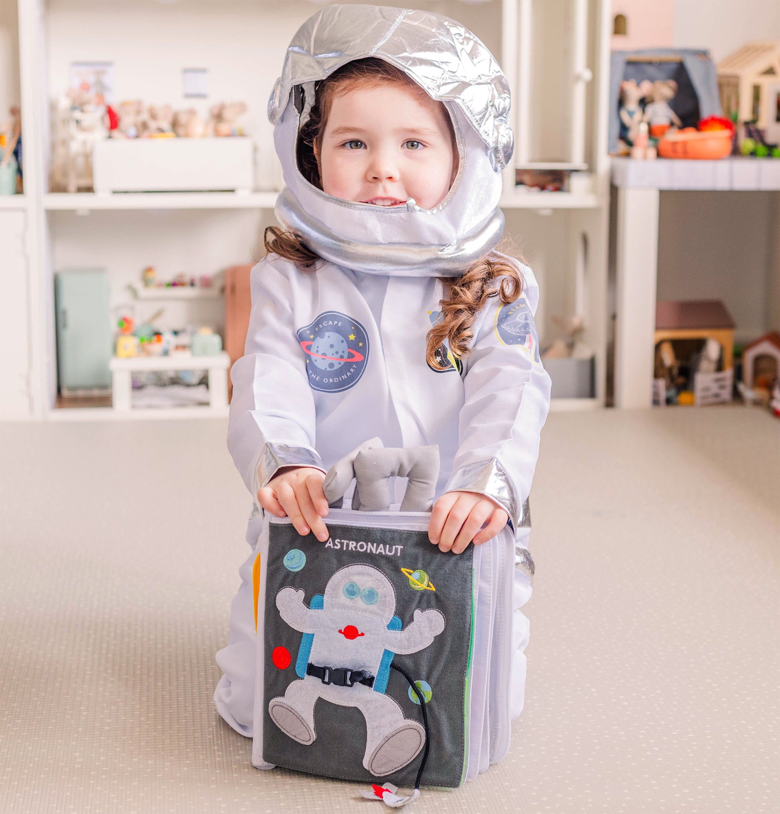 Curious Columbus Fabric Activity Book – When I Grow Up – Interactive Soft People & Professions Book