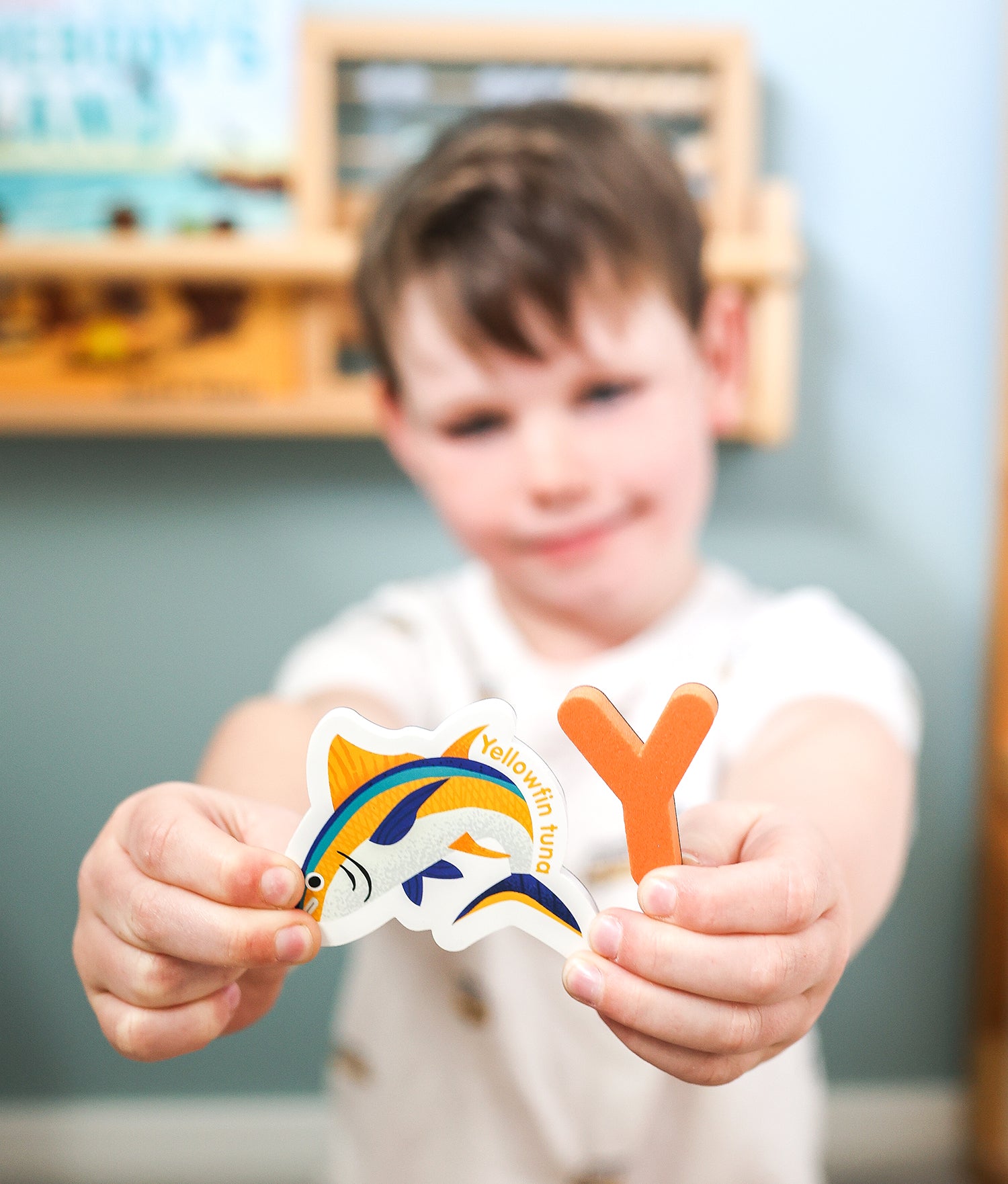 Curious Columbus Magnetic Sea Creatures and Letters – 52 Piece Alphabet & Ocean Magnet Set