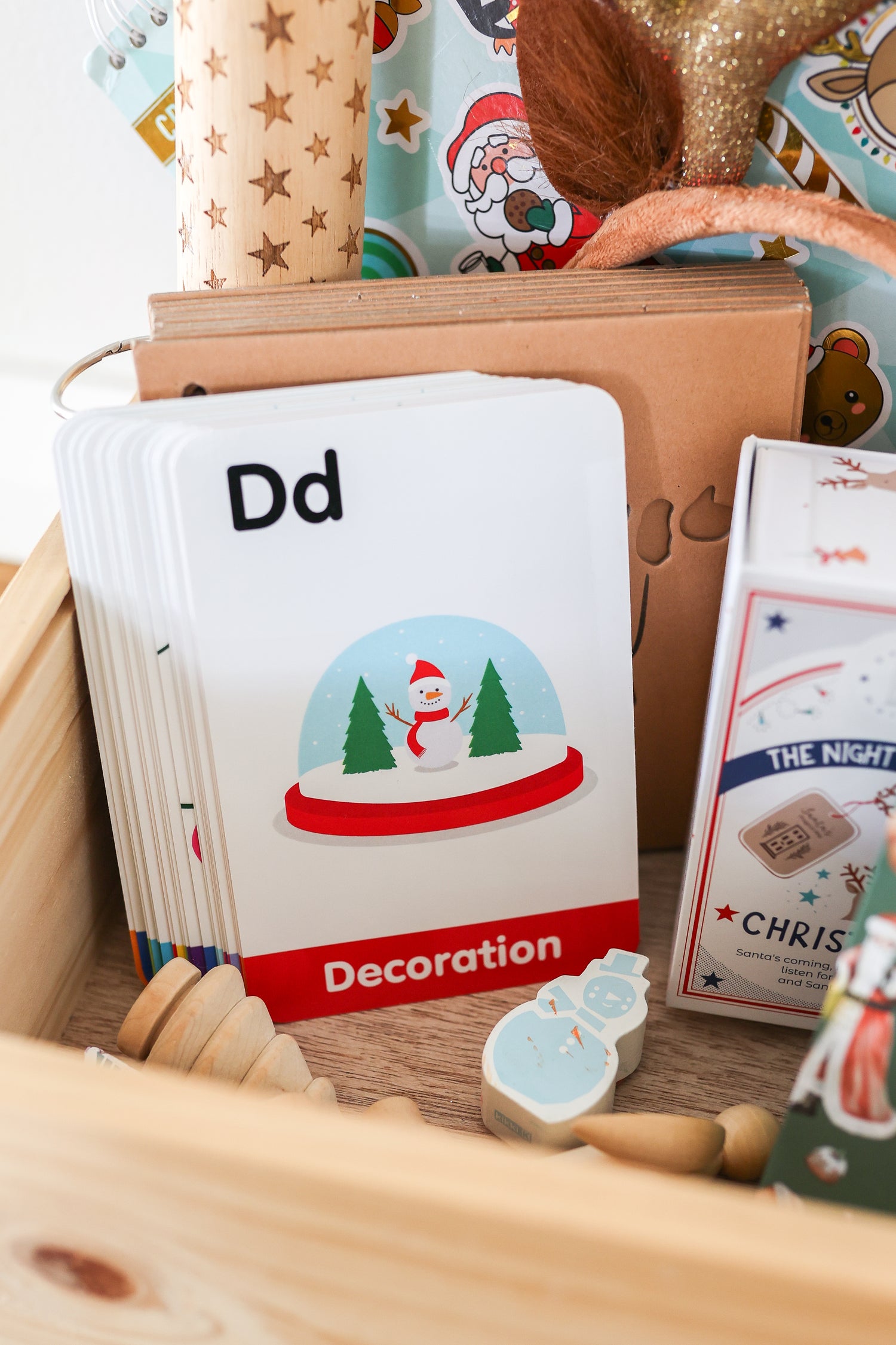 christmas eve box, christmas flashcards