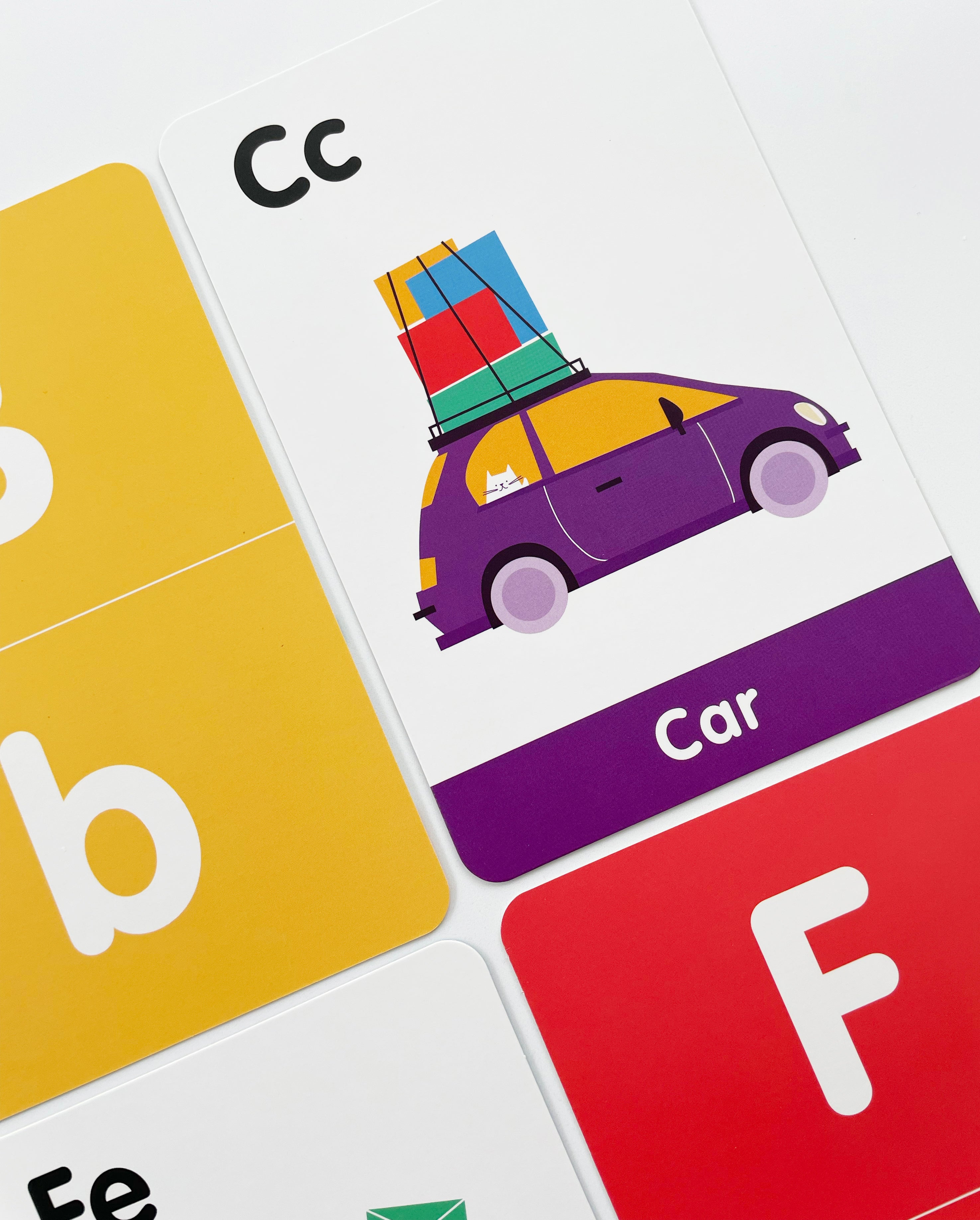Curious Columbus A-Z uppercase flashcards