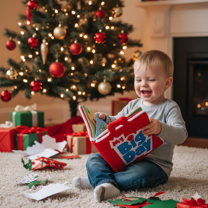 Curious Columbus Fabric Activity Book – My Big Day – Red – Interactive Soft Learning Book