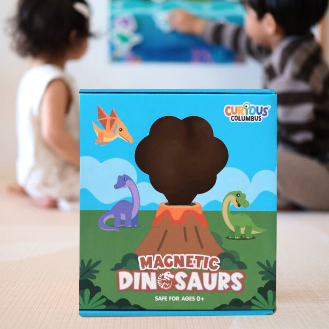 Curious Columbus Magnetic Dinosaurs – 25 Piece Magnetic Play Set