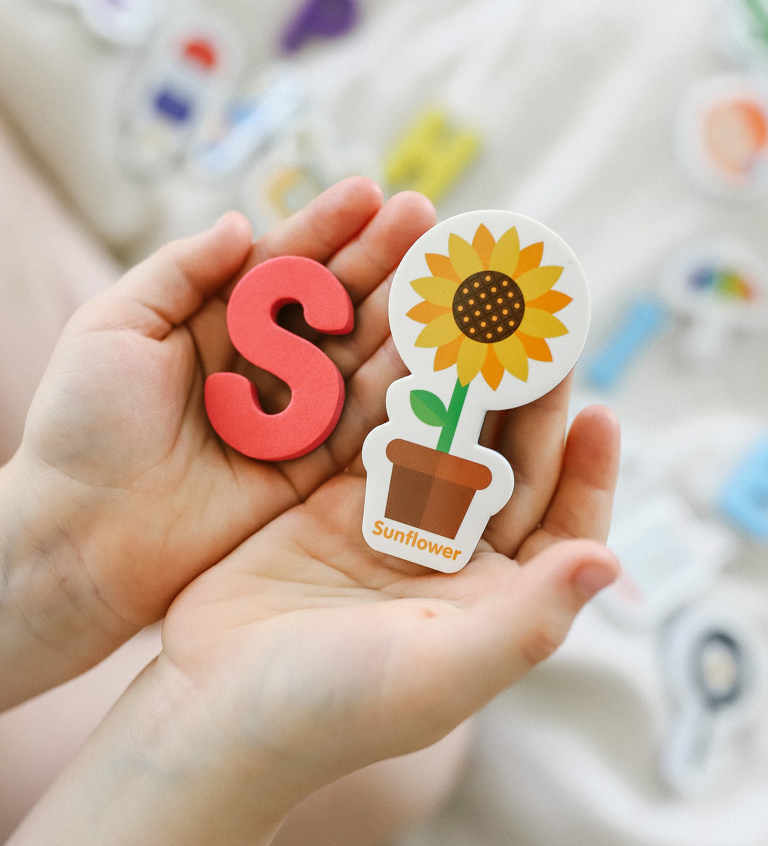 Toddler safe magnets for 3-6 year olds, toddler alphabet learning fridge magnets for phonetic letter learning