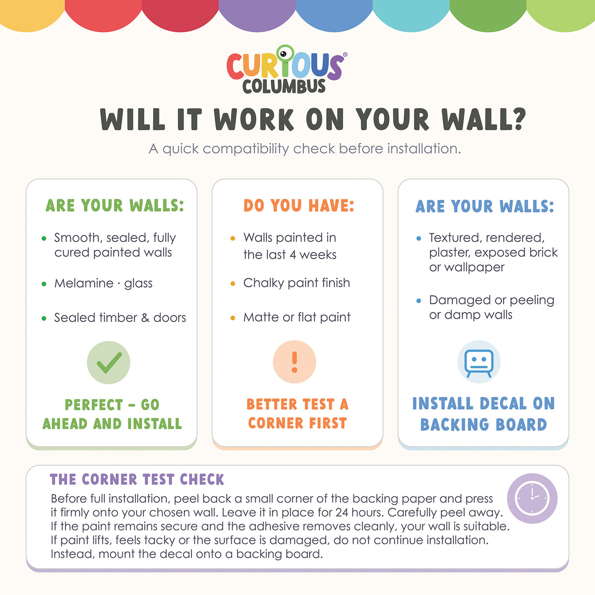 Curious Columbus Magnetic Wall Decal - Peel &amp; Play Design