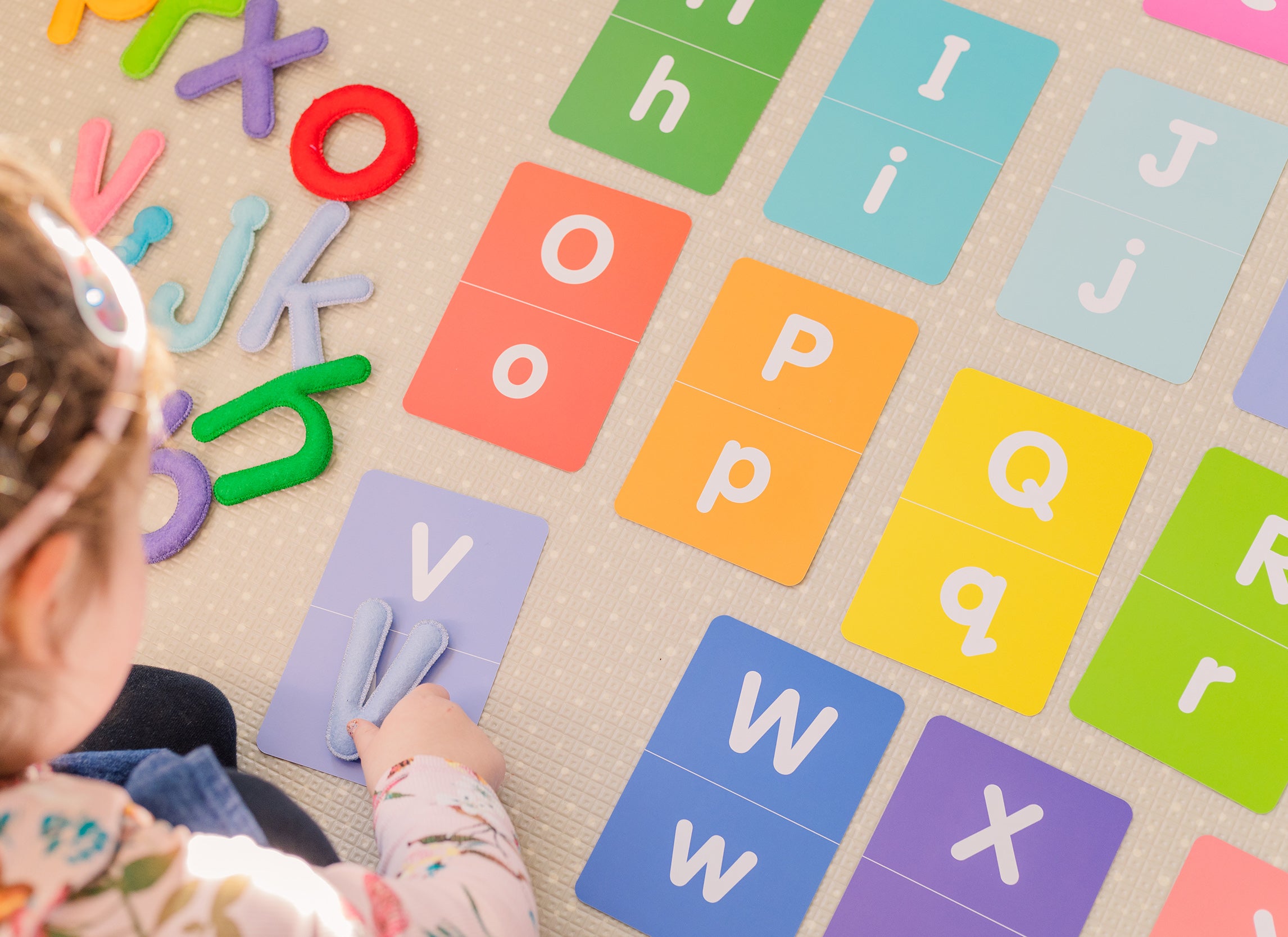 abc lowercase felt alphabet &amp; flashcards