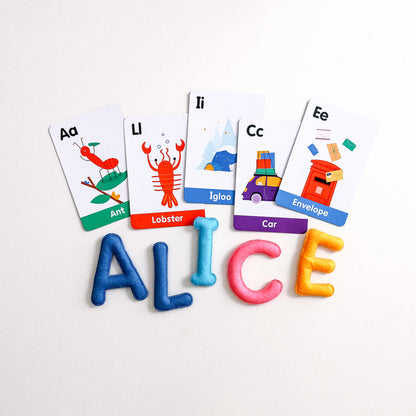 ABC Uppercase Felt Alphabet &amp; Flashcards
