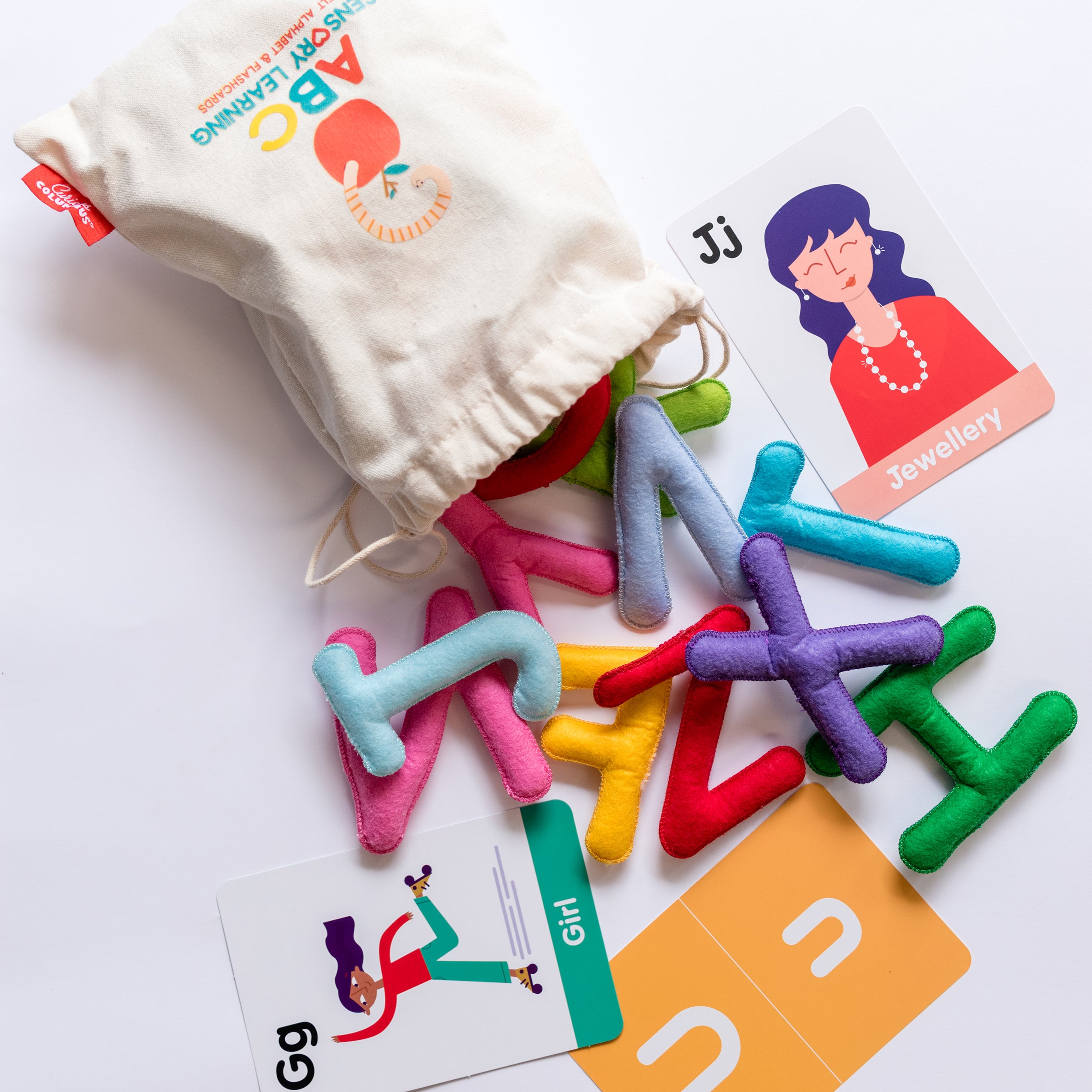 ABC Uppercase Felt Alphabet &amp; Flashcards