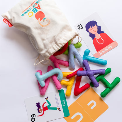 ABC Uppercase Felt Alphabet &amp; Flashcards