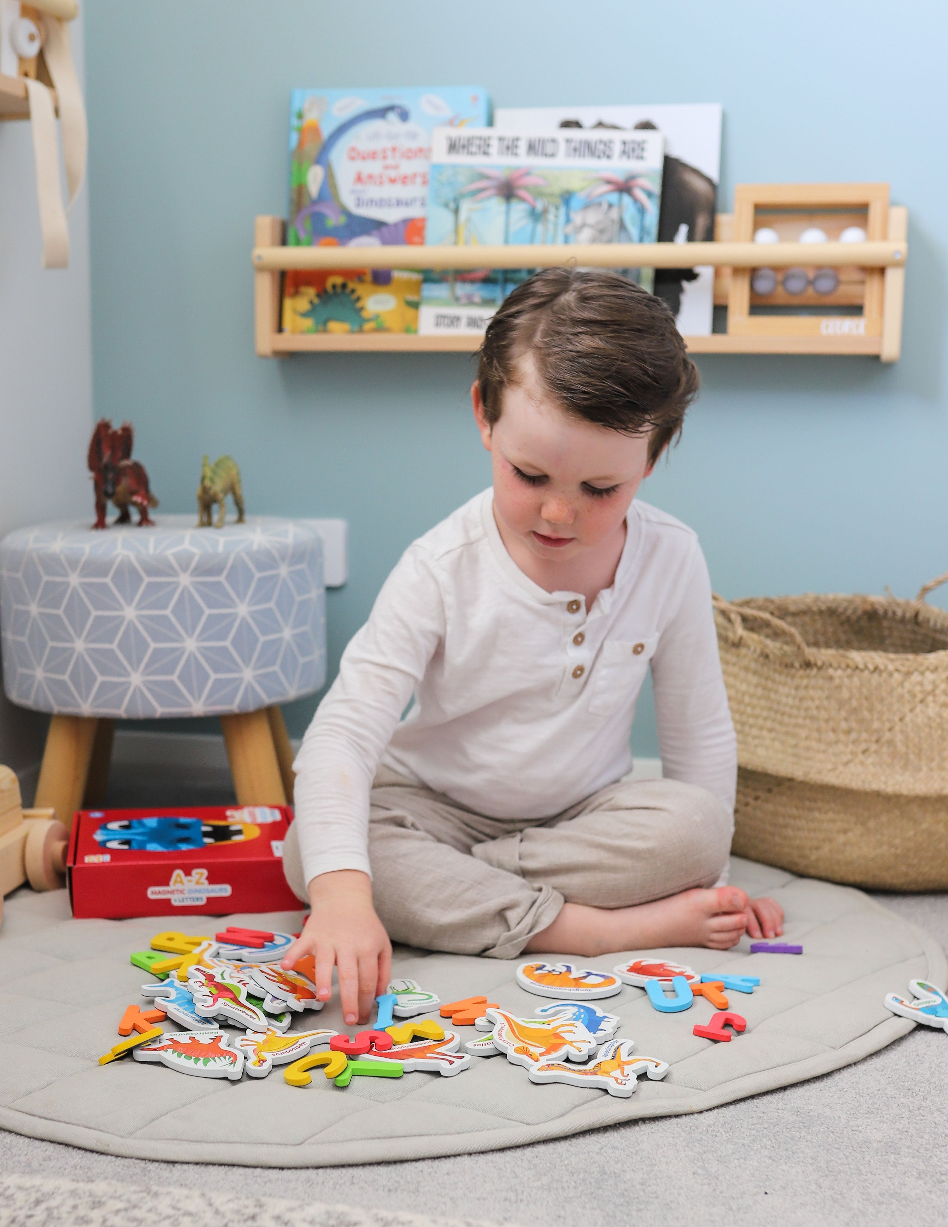 Magnetic Dinosaurs and Letters