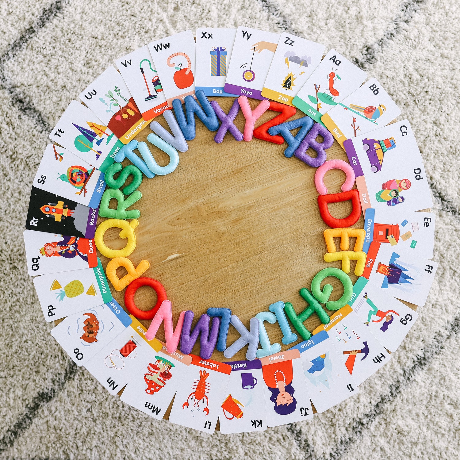 ABC Uppercase Felt Alphabet &amp; Flashcards