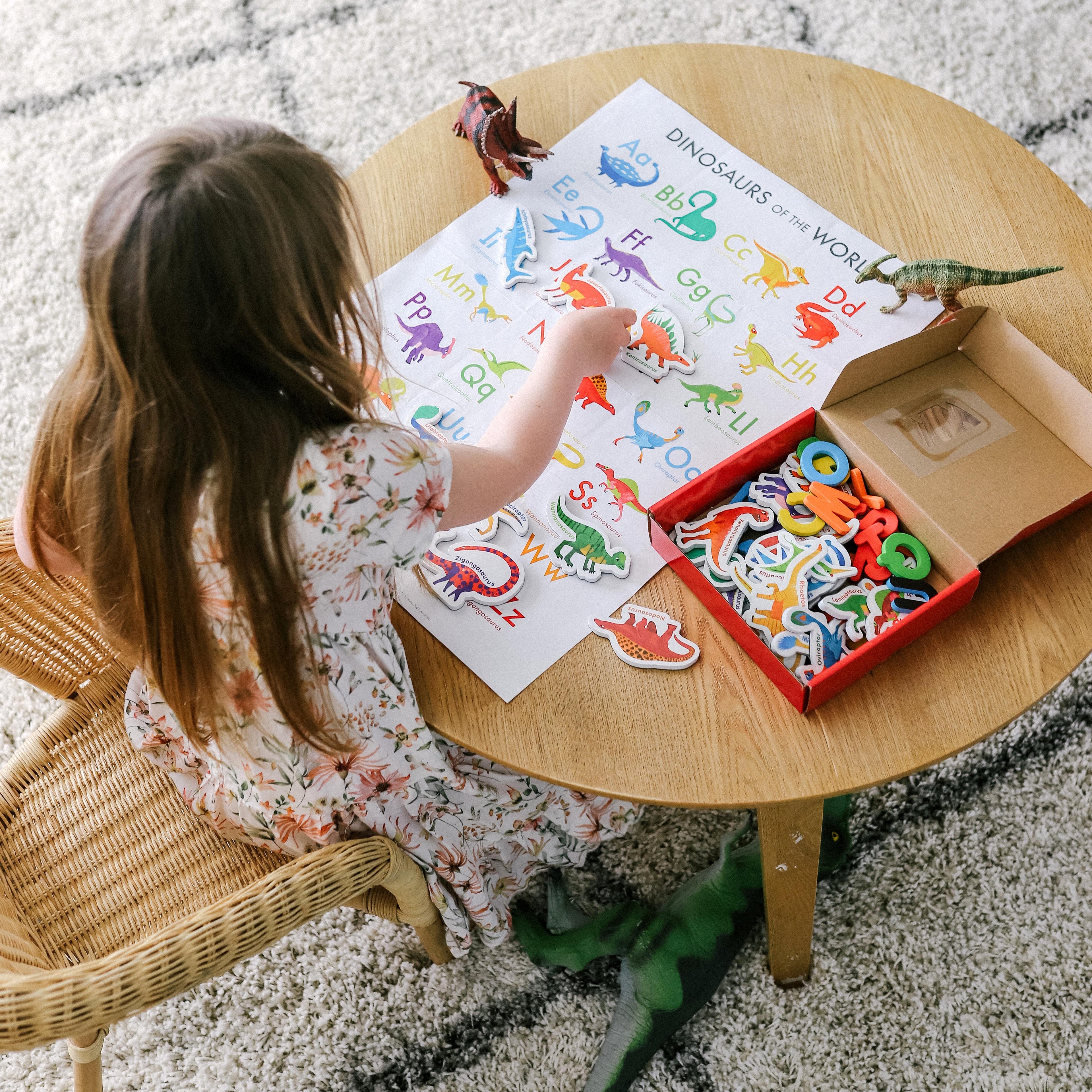 Magnetic Dinosaurs and Letters