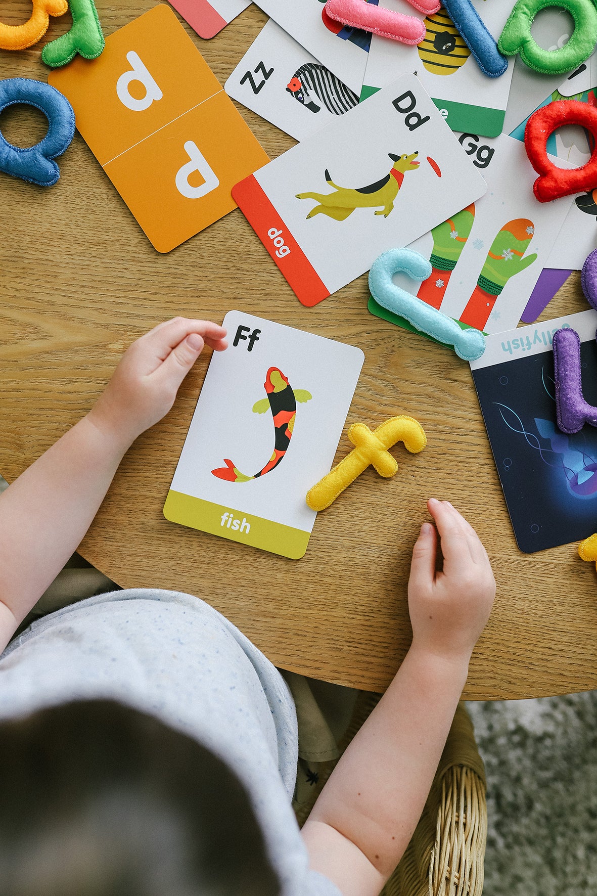 abc lowercase felt alphabet &amp; flashcards